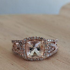 14k Solid Gold Alwand Vahan Morganite Ring